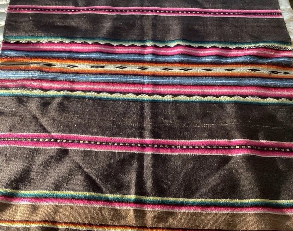 Vintage Andean Peruvian/Bolivian Manta Wool Handmade Antique Quechua 42x52